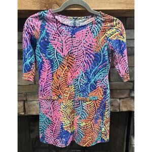 Girls LILLY PULITZER Charlene Electric Feel Dress Size L 8-10 *A9